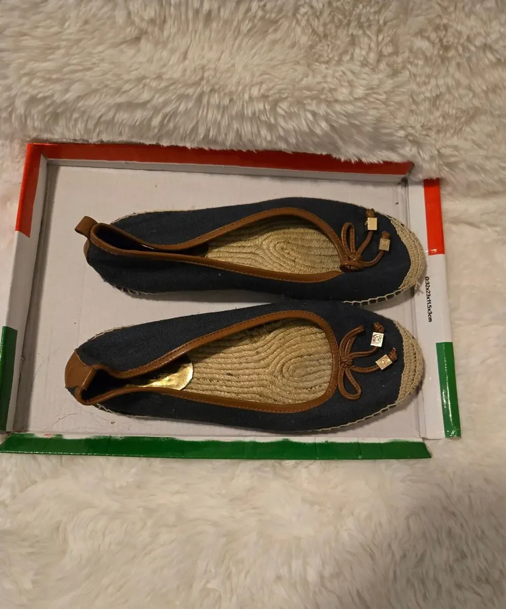 Vintage Y2K MICHAEL Michael Kors denim ballet espadrille flats